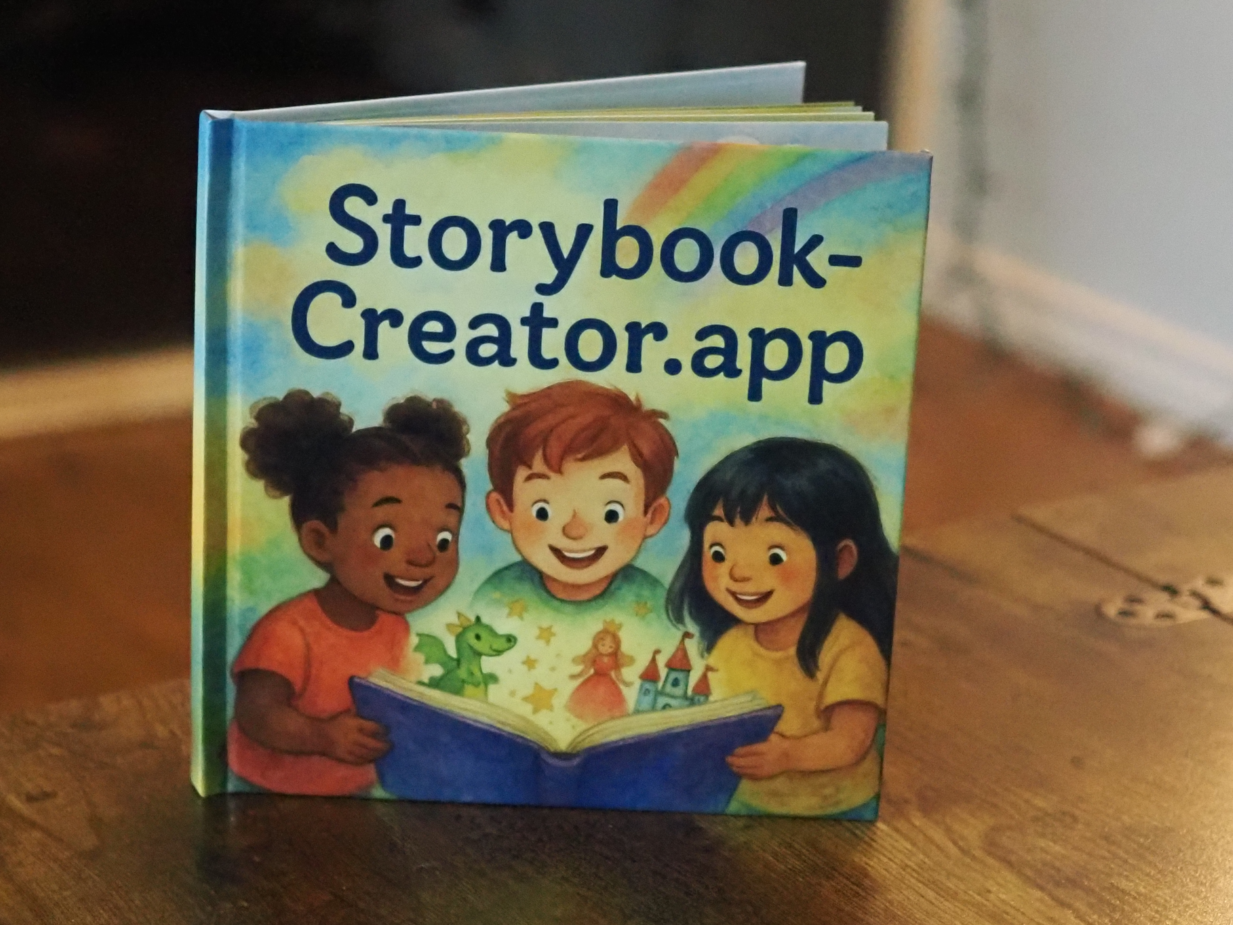 Close-up of a beautifully illustrated hardcover storybook