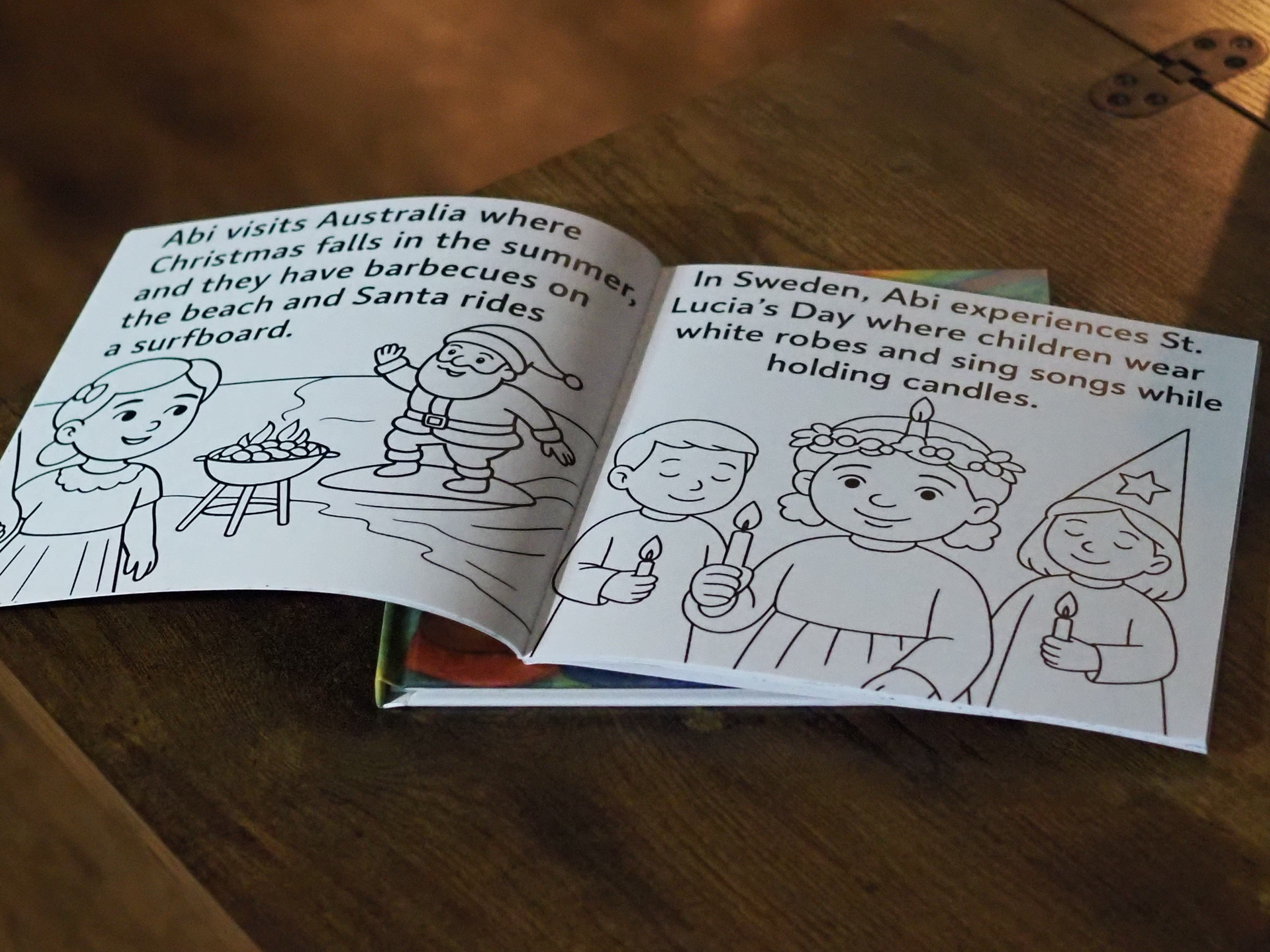 Coloring book example showing creative customization options